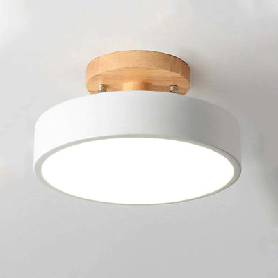 Plafonnier LED Moderne en Bois – Éclairage Minimaliste avec Fonction Dimmable pour Bureau et Salon