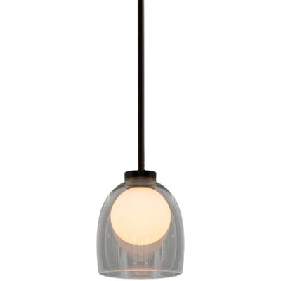 Suspension Moderne en Verre avec Abat-jour Transparent ou Fumé – Éclairage Élégant et Raffiné