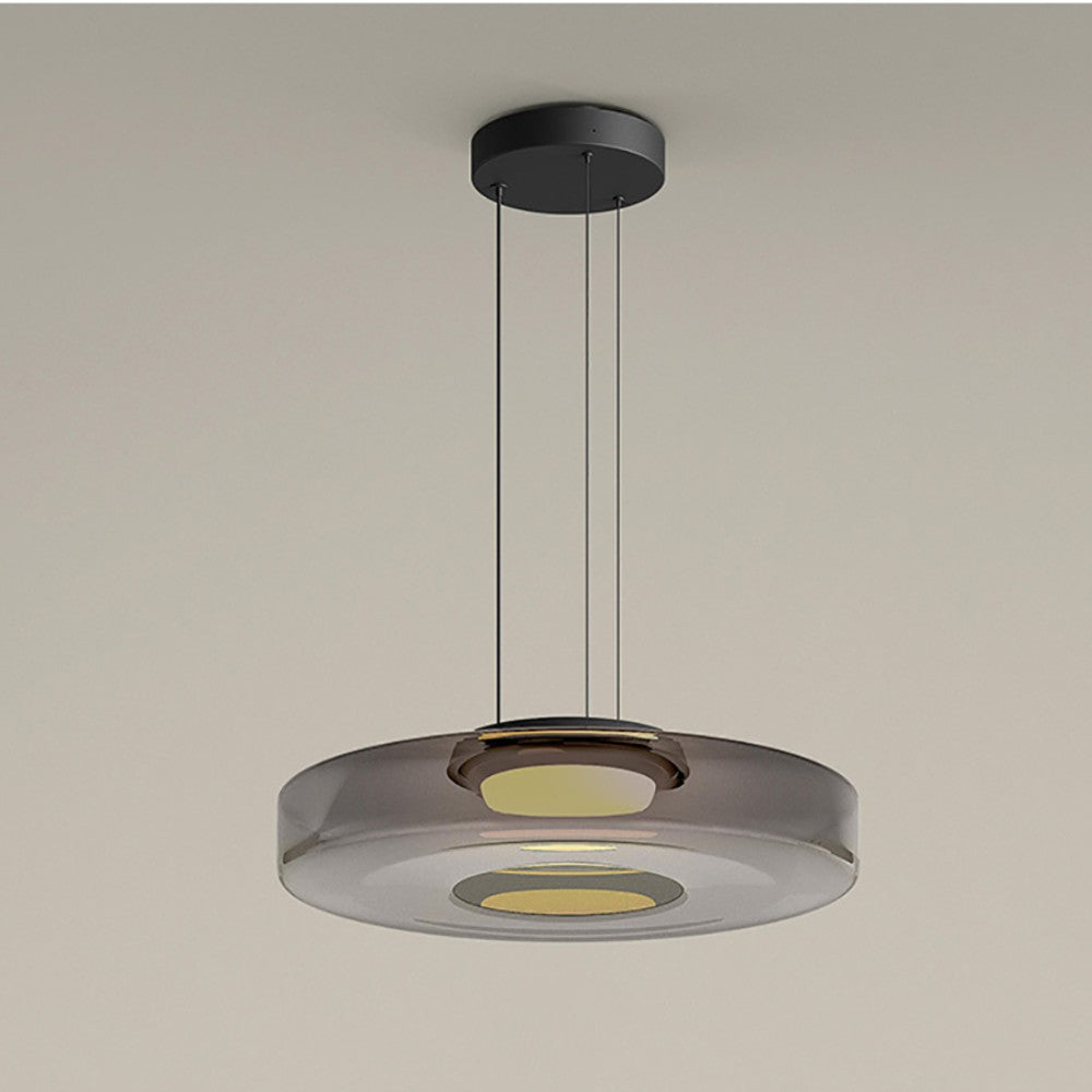 Suspension Lune en Verre - Éclairage Élégant et Modulaire pour Votre Intérieur