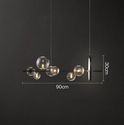 Chandelier Transparent en Verre - Design Unique en Forme de Bulles pour un Intérieur Moderne
