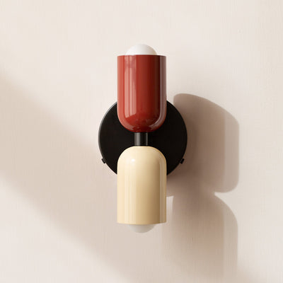 Éclairage mural moderne avec 2 ampoules – Design directionnel, disponible en plusieurs couleurs