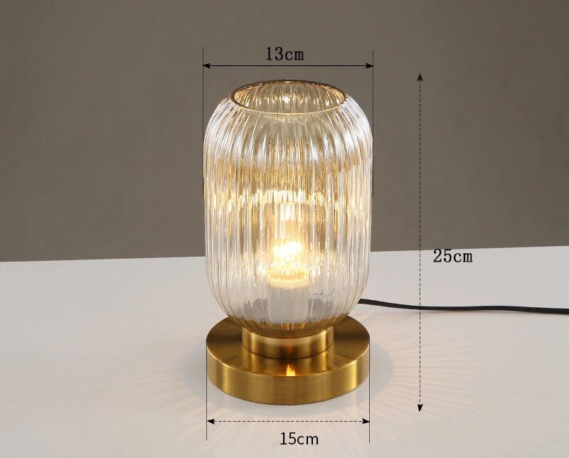 Lampe de Table Design Nordique en Verre – Élégance Moderne LED