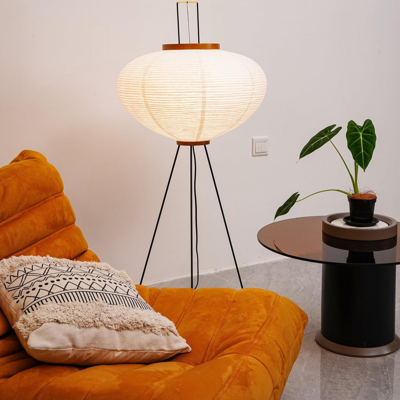 Lampadaire en Papier de Riz - Élégance Minimaliste pour Salon et Chambre