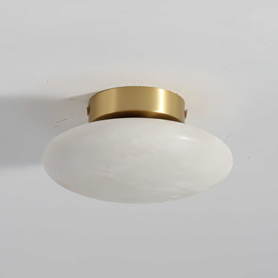 Lampe Plafonnier Oval en Albâtre – Éclairage LED Élégant en Métal et Albâtre