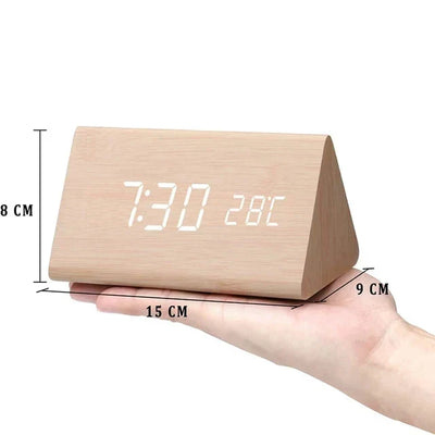 Réveil LED Design en Bois