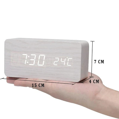 Réveil LED Design en Bois