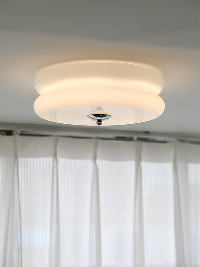 Plafonnier Vintage Art Déco, Élégance Géométrique avec LED Intégrée