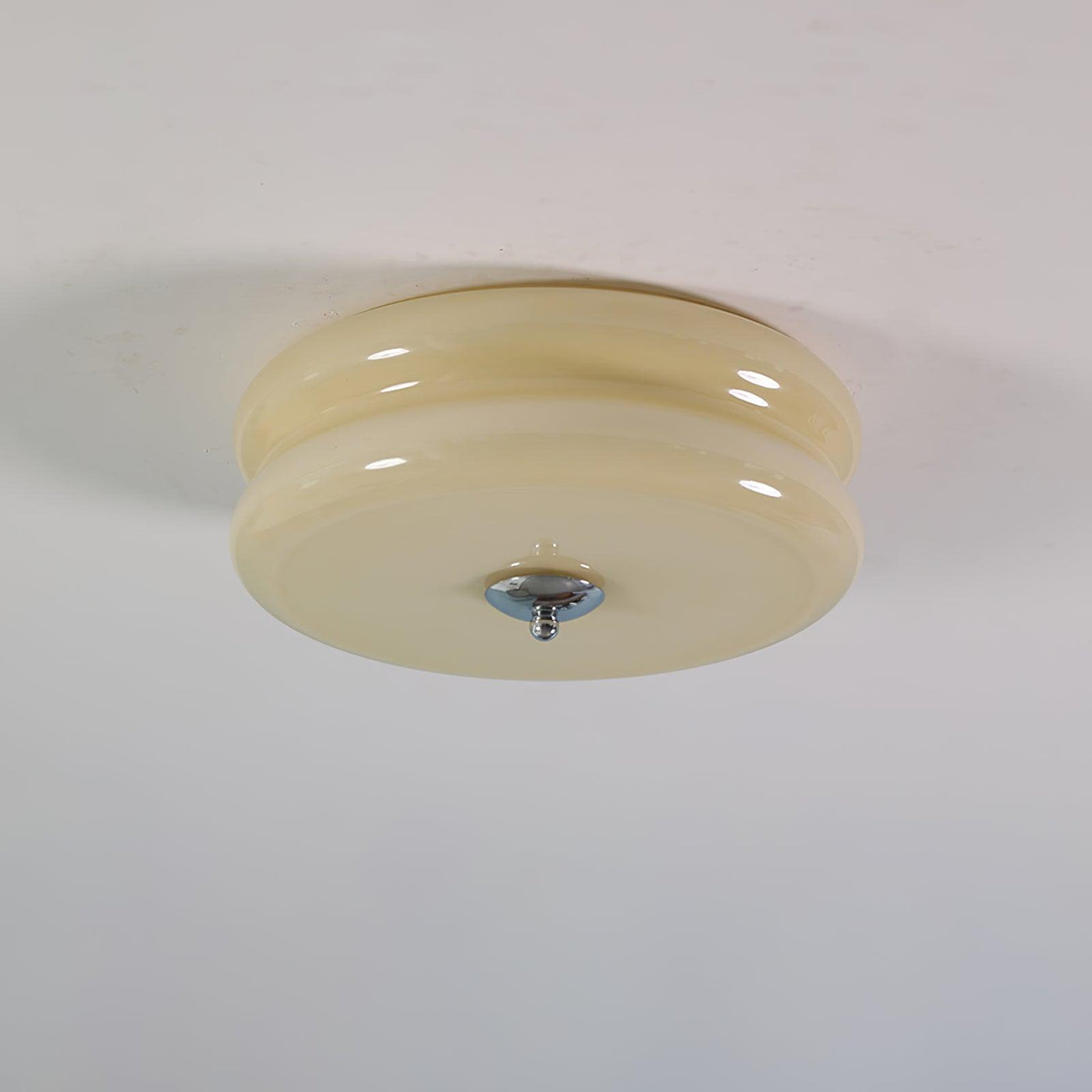 Plafonnier Vintage Art Déco, Élégance Géométrique avec LED Intégrée