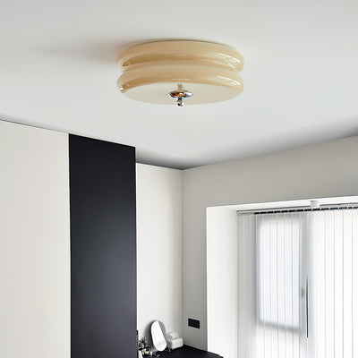 Plafonnier Vintage Art Déco, Élégance Géométrique avec LED Intégrée