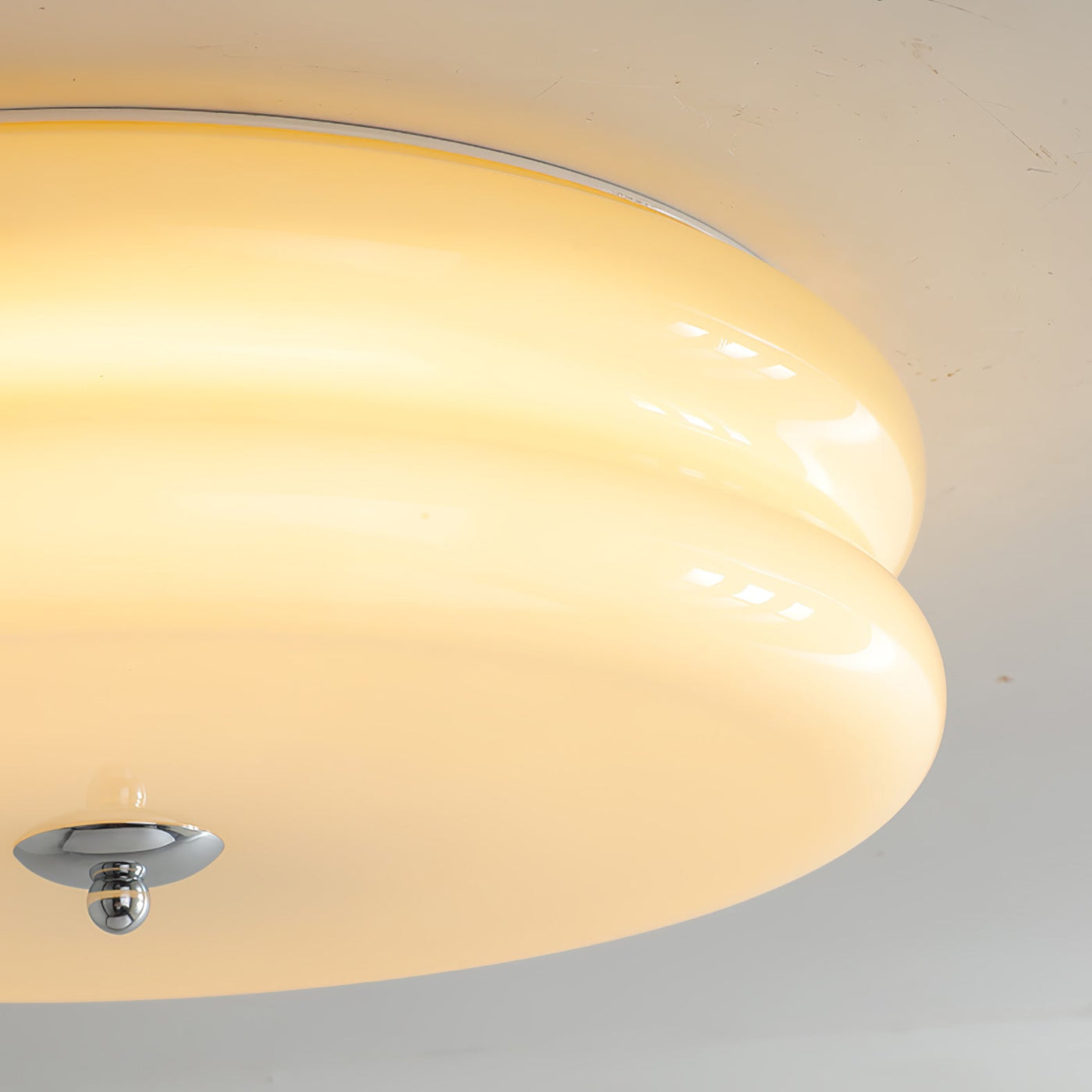 Plafonnier Vintage Art Déco, Élégance Géométrique avec LED Intégrée