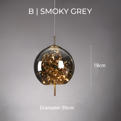 Lampe Suspendue Essence - Élégance Moderne avec Verre Brun et Éclairage LED