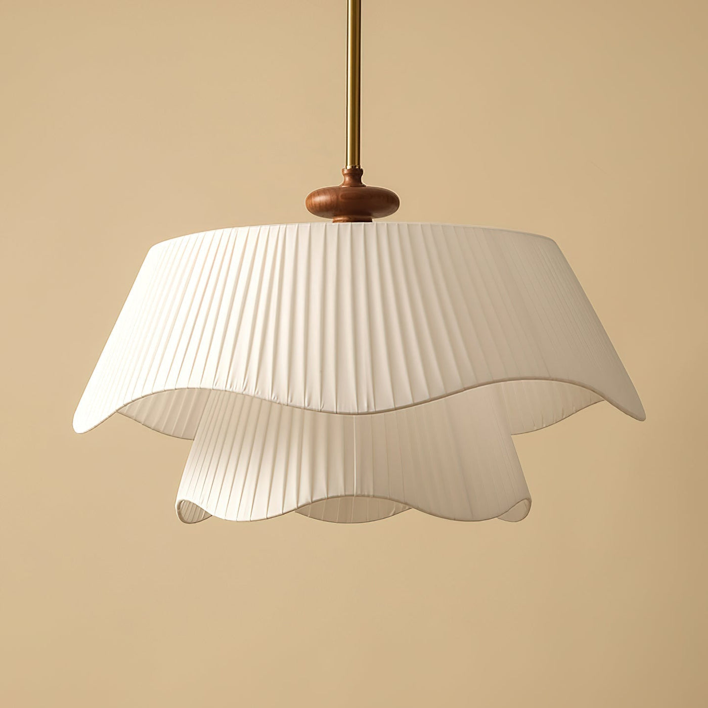 Suspension Bellevue - Lampe Moderne en Métal, Verre et Bois, Design Élégant