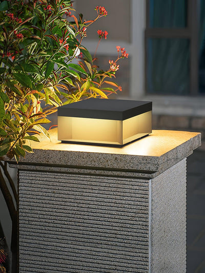 Lampe de Colonne Solaire Extérieure - Éclairage Résistant aux Intempéries avec LED