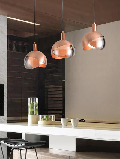 Suspension Moderne - Lampe Minimaliste en Métal et Verre, Design Urbain