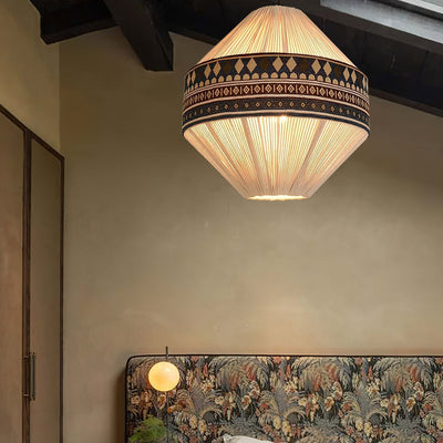 Suspension Bohemian Fringe - Lampe Pendante avec Franges et Design Tribal
