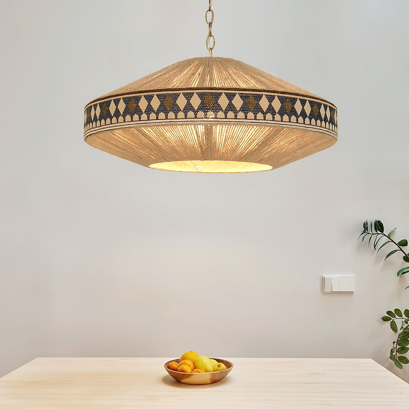 Suspension Bohemian Fringe - Lampe Pendante avec Franges et Design Tribal