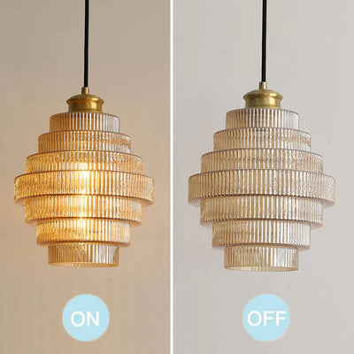 BrassGlow - Suspension en verre en forme de chair en laiton