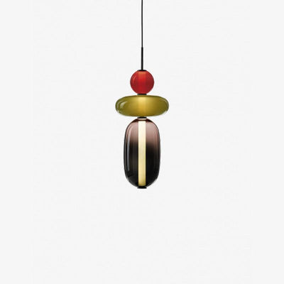 Suspension en Verre Candy – Luminaire Moderne LED avec Design Coloré