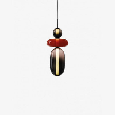 Suspension en Verre Candy – Luminaire Moderne LED avec Design Coloré
