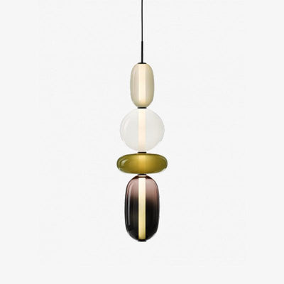 Suspension en Verre Candy – Luminaire Moderne LED avec Design Coloré
