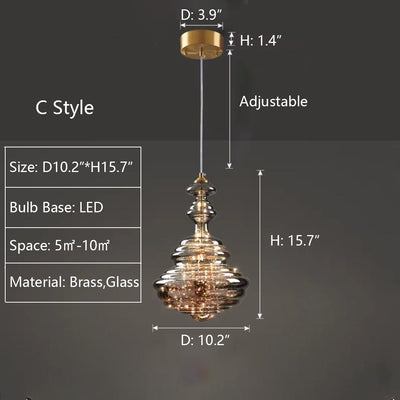 Suspension Moderne en Verre et Laiton – Éclairage Élégant pour Salon et Cuisine