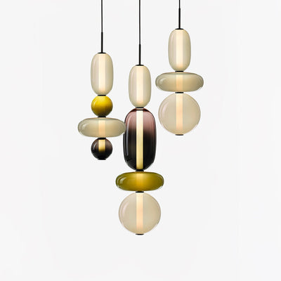 Suspension en Verre Candy – Luminaire Moderne LED avec Design Coloré