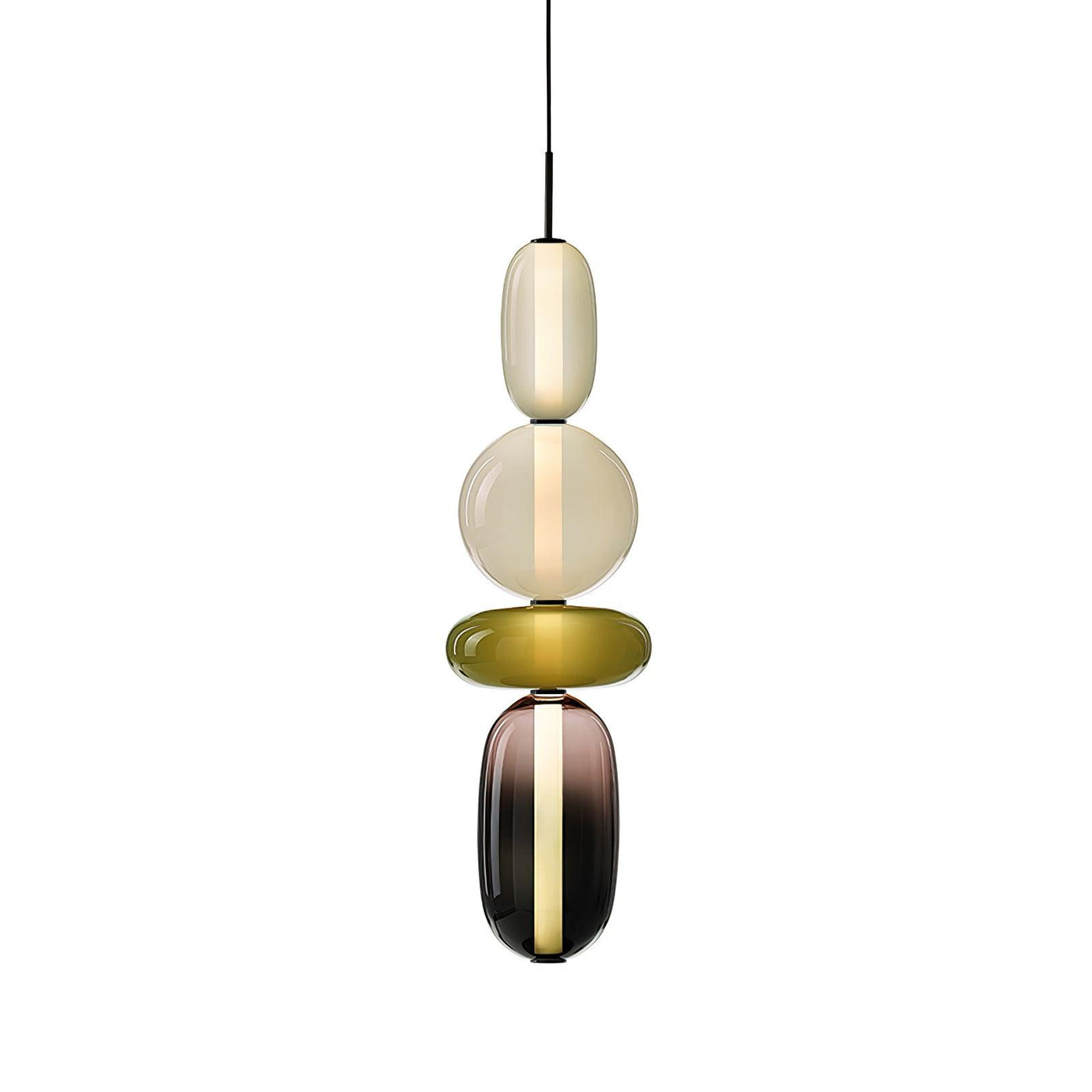Suspension en Verre Candy – Luminaire Moderne LED avec Design Coloré