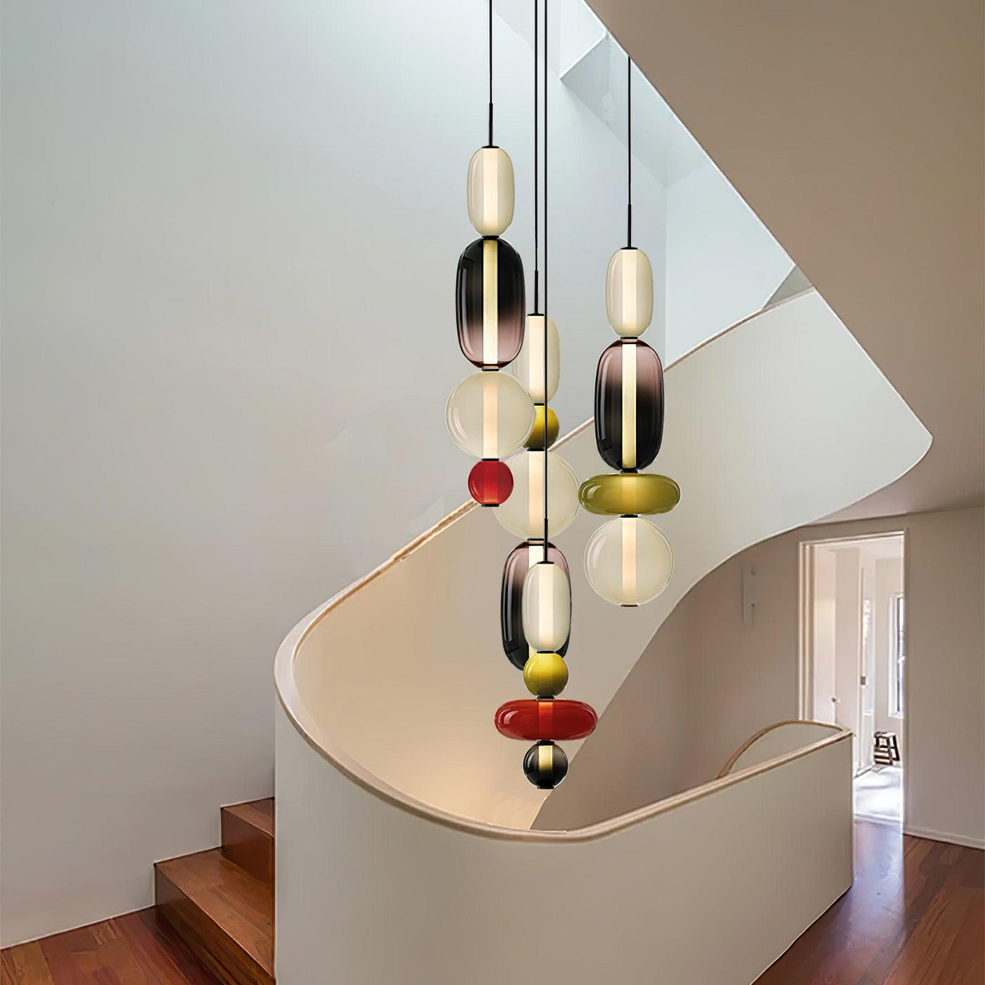 Suspension en Verre Candy – Luminaire Moderne LED avec Design Coloré