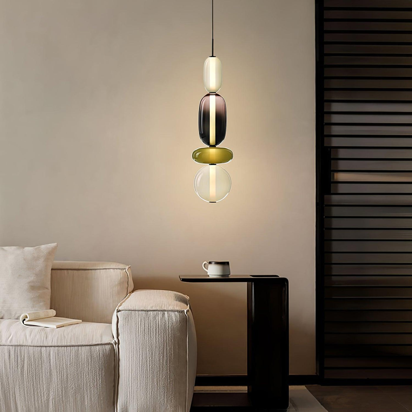 Suspension en Verre Candy – Luminaire Moderne LED avec Design Coloré