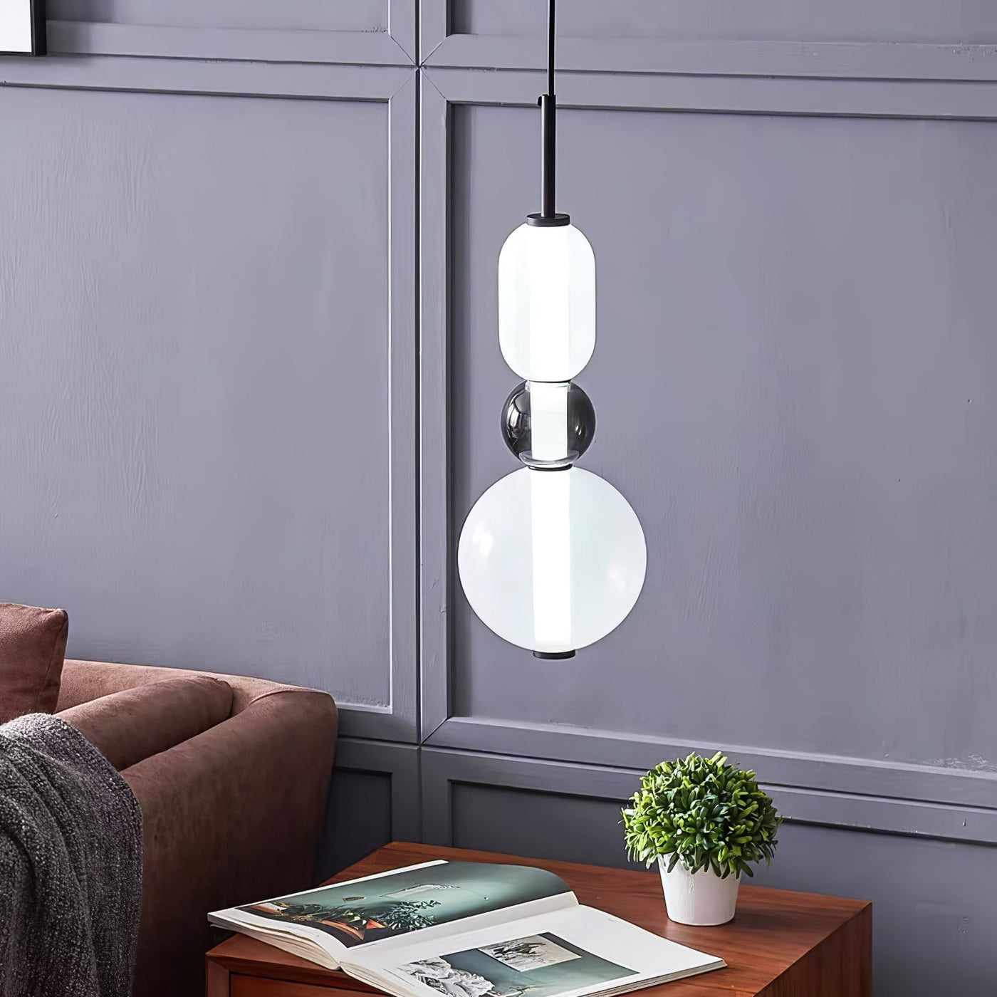 Suspension en Verre Candy – Luminaire Moderne LED avec Design Coloré