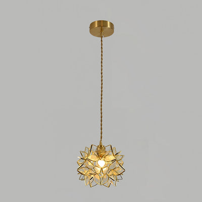 Suspension Capiz en Coquillage - Élégante Lampe en Métal et Verre pour Salon et Salle à Manger
