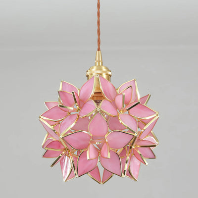 Suspension Capiz en Coquillage - Élégante Lampe en Métal et Verre pour Salon et Salle à Manger