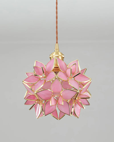 Suspension Capiz en Coquillage - Élégante Lampe en Métal et Verre pour Salon et Salle à Manger