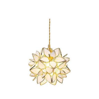 Suspension Capiz en Coquillage - Élégante Lampe en Métal et Verre pour Salon et Salle à Manger