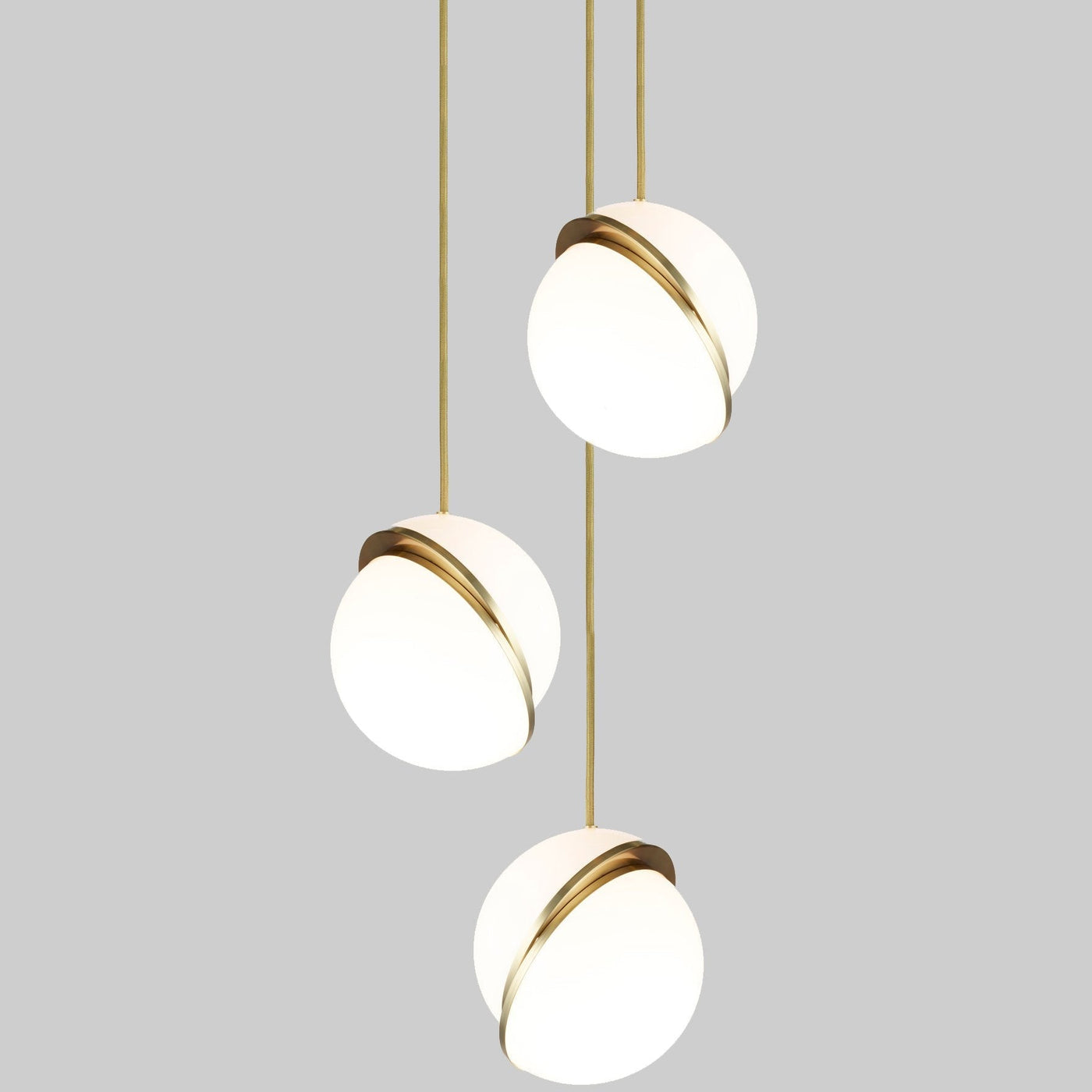 Suspension Mondsichel en Acryl et Laiton - Éclairage LED Moderne et Élégant