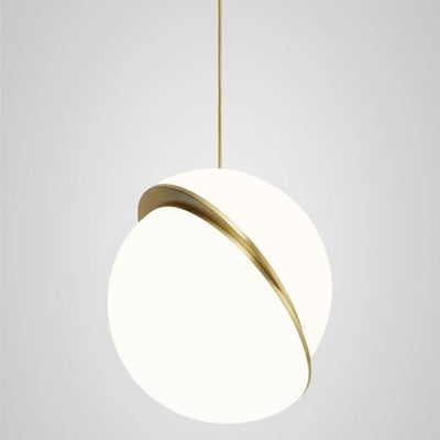 Suspension Mondsichel en Acryl et Laiton - Éclairage LED Moderne et Élégant