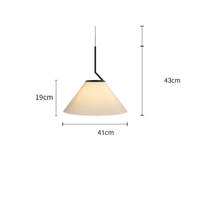 Suspension Nordic Plissée Crème – Design Scandinave Élégant en Tissu LED