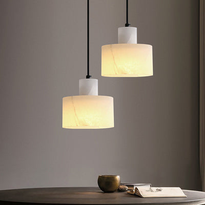 Plafonnier Pendante Scandinave en Marbre Blanc - Design Minimaliste Élégant pour Salon, Chambre et Salle à Manger