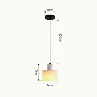 Plafonnier Pendante Scandinave en Marbre Blanc - Design Minimaliste Élégant pour Salon, Chambre et Salle à Manger