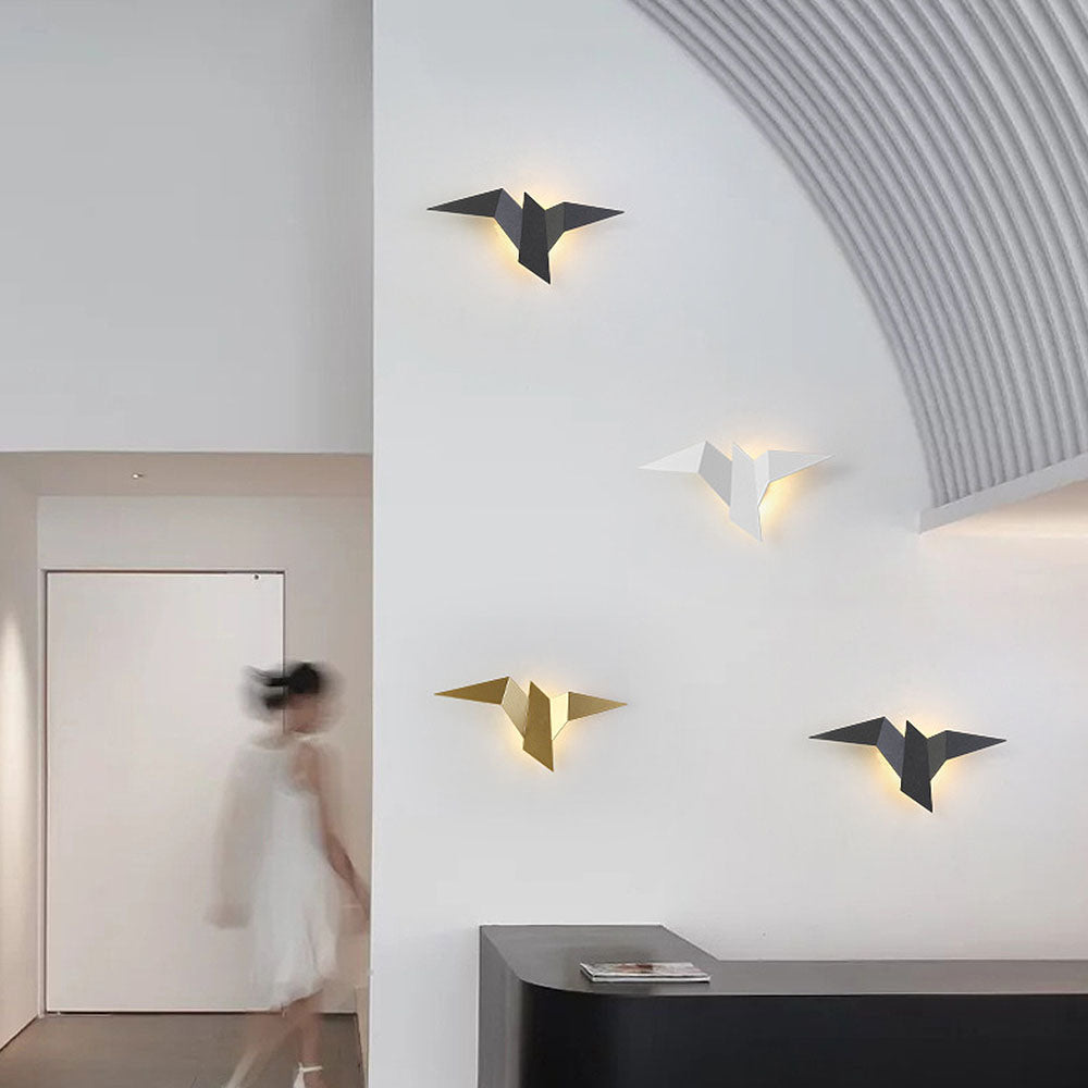 Applique Murale Créative Forme d'Oiseau – Lampe Artistique en Fer pour Décoration Intérieure
