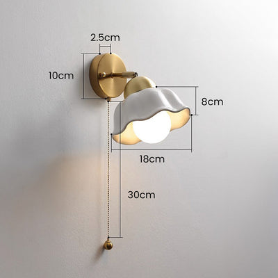 Lampe Murale Fleur Blanche Rétro Française - Éclairage Élégant