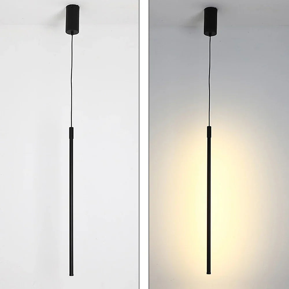 Suspension LED Longue Minimaliste en Aluminium – Lampe Moderne et Élégante