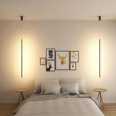 Suspension LED Longue Minimaliste en Aluminium – Lampe Moderne et Élégante