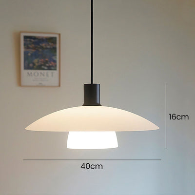 Suspension Minimaliste en Verre Blanc – Lampe Moderne à Design Épuré