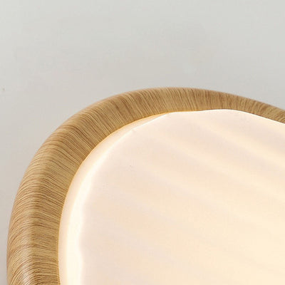 Plafonnier LED Rond Wooden Wrinkles - Design Naturel et Moderne pour Chambre