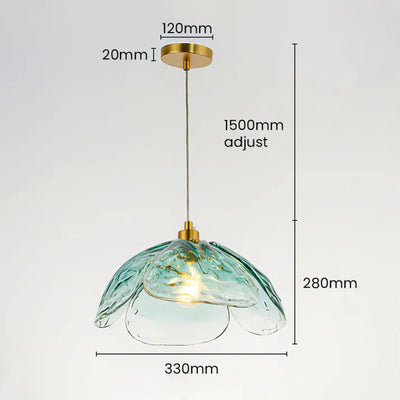 Suspension Fleurie Créative pour Table de Nuit – Éclairage Élégant en Verre pour Chambre et Salon