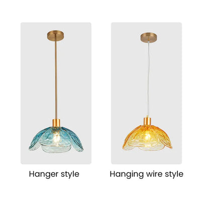 Suspension Fleurie Créative pour Table de Nuit – Éclairage Élégant en Verre pour Chambre et Salon