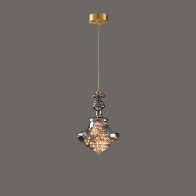 Suspension Moderne en Verre et Laiton – Éclairage Élégant pour Salon et Cuisine