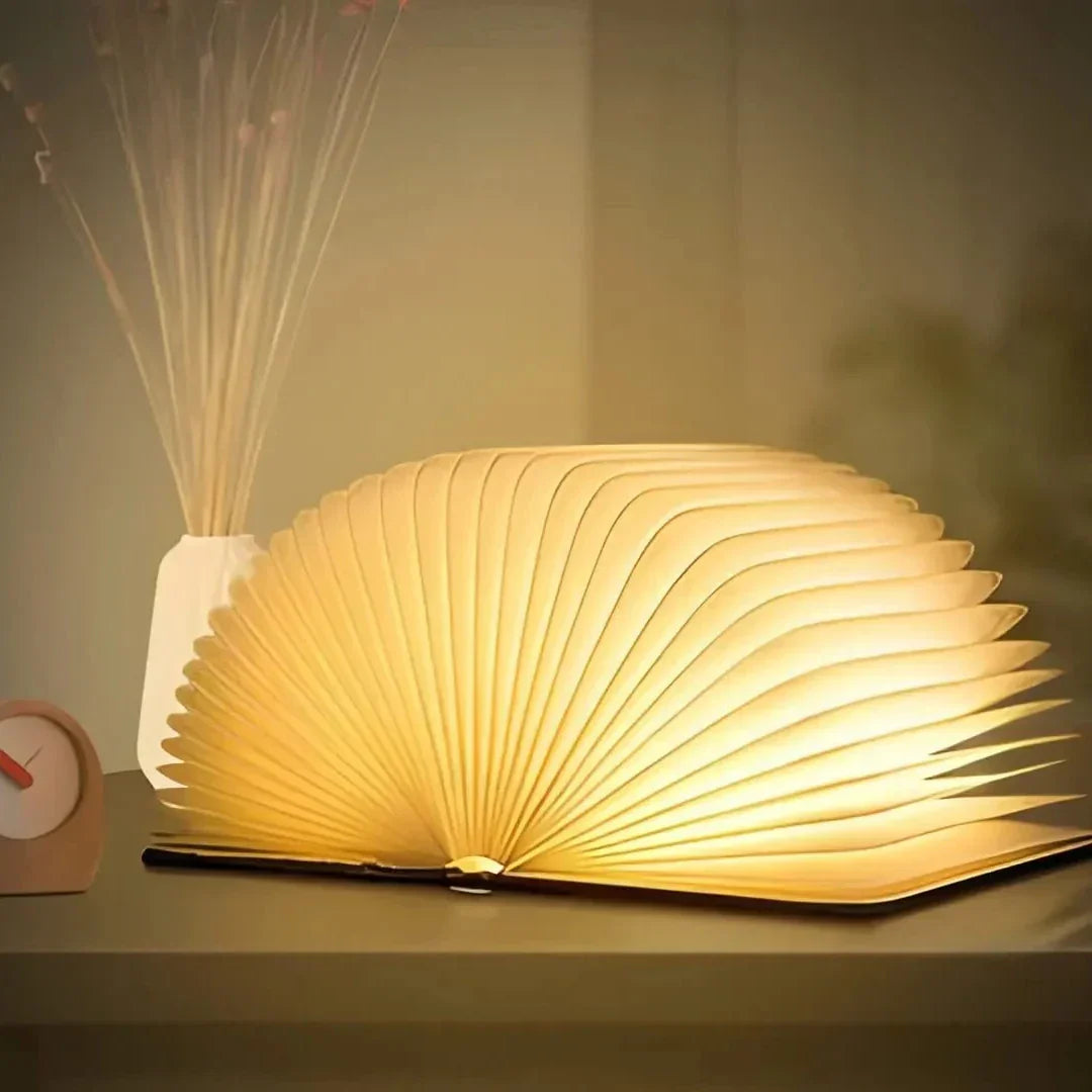 Lampe Livre Enchanté - Lampe LED en Forme de Livre Ouvert avec Contrôle Tactile