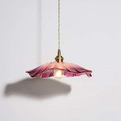 Suspension Flower Glass - Lampe en Verre Transparent, Design Rétro Élégant